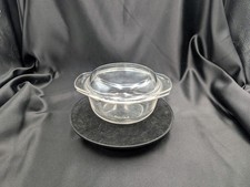 Vintage Arcusine Clear Round Casserole Dish with Lid