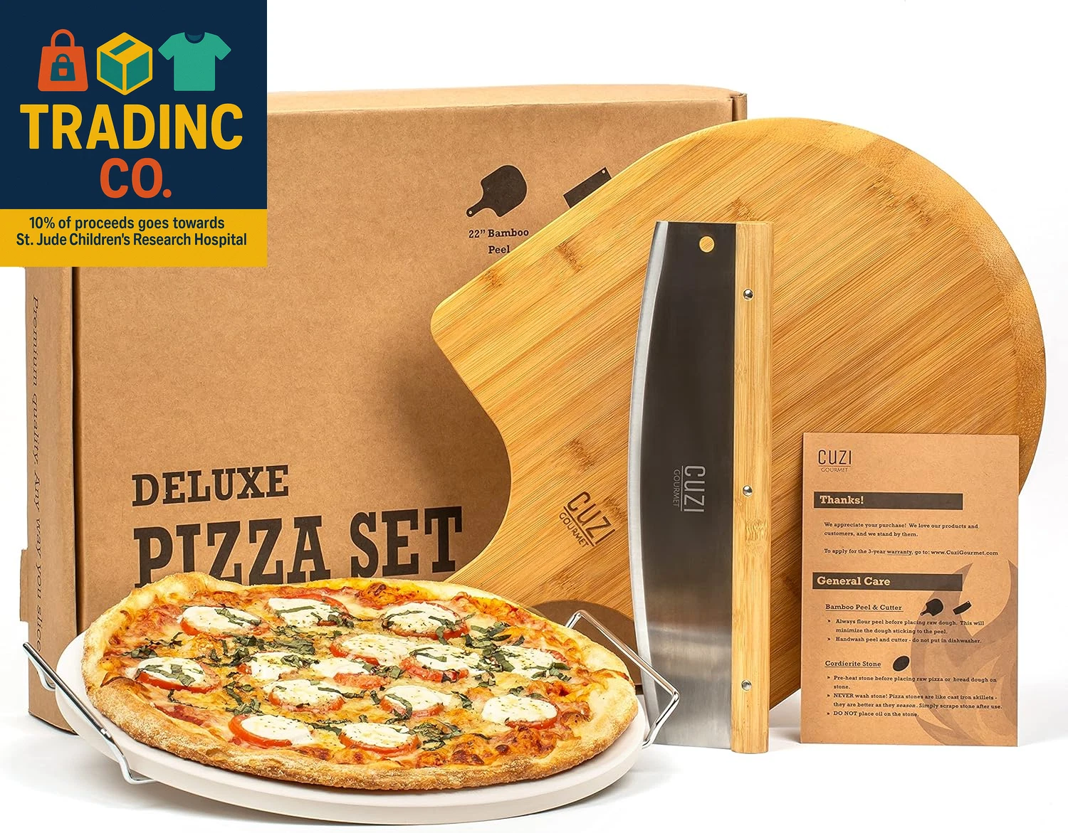 4-Piece Large Pizza Stone Set - 13" Thermal Shock Resistant Cordierite Pizza Sto
Opens in a new wind
