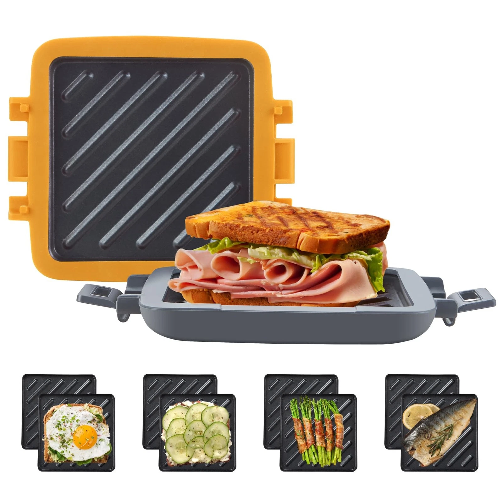 Microwave Toastie Sandwich Maker, Snack Maker & Panini Press, Removable Non-S...