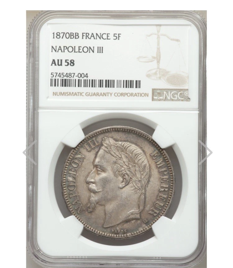 Ｆフランス軍＊１８７０年＊銀製＊ミリタリーメダル＋箱（実物） フランス軍 F／A メタルボックス USED BX006UN 仏 スチール 箱