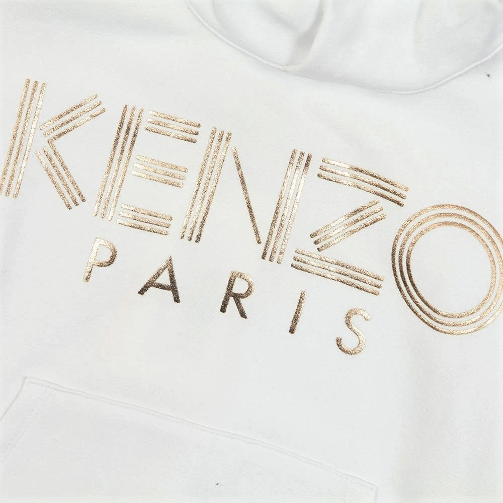 Felpa con cappuccio bambina Kenzo logo sopra la testa S S