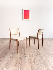 Pair of Chairs by Niels Møller #80, Mid Century Teak Design by J.L. Mollers