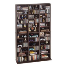 VEVOR Media Storage Cabinet 12-Tier DVD Shelf Organizer with 36 Compartments
