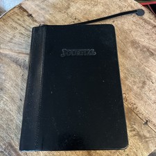 Unused Heavy Thick Leather Bound Lined Journal Gold Pages 6  X 8.5  x1.25  