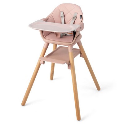 6-in-1 Baby High Chair with Removable Dishwasher and Safe Tray-Pink - Color: Pin