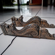 Wall corbel Dragon shelf Carved bracket  Fireplace surround Cabinet Corbel 20"