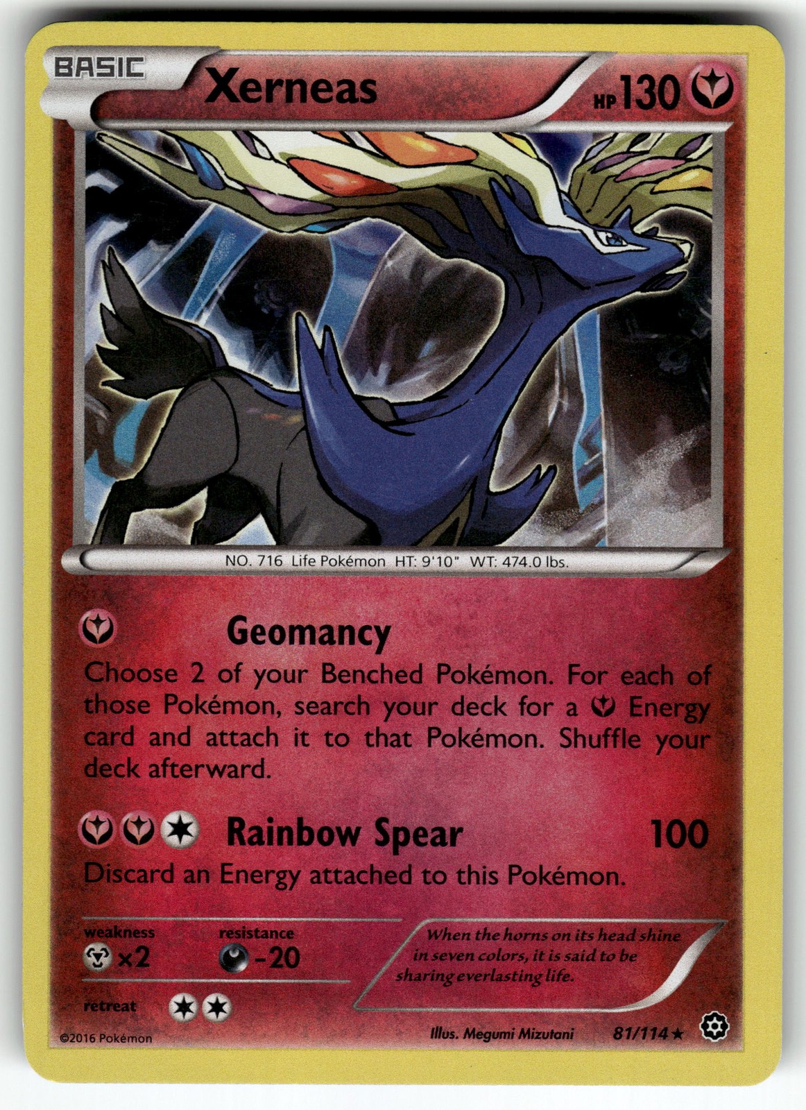Xerneas 81/114 XY - Steam Siege LP Pokemon Card TCG