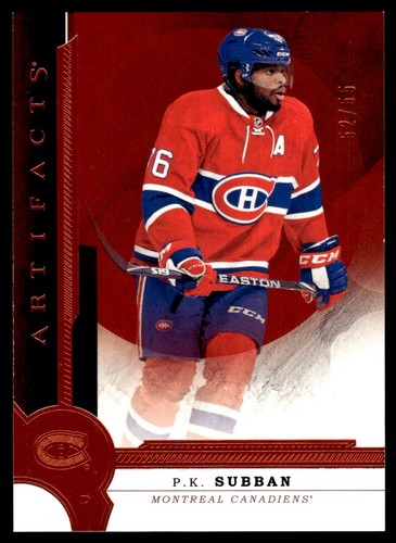 P.K. Subban #112 — 2016 Upper Deck Artifacts hockey card