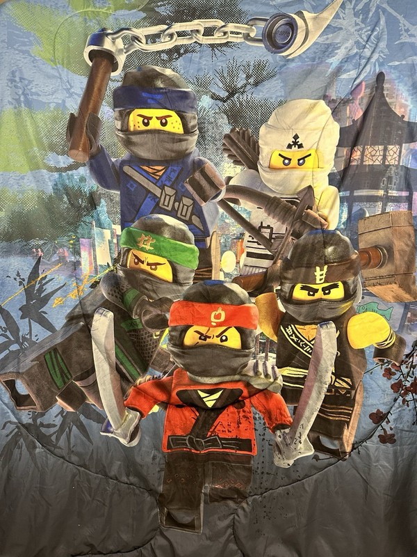 Vintage LEGO Ninjago Kids Bedding Comforter Only Twin Size Blue