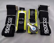 Sparco Black Racing Street 4 Point Bolt-in 2 Seat Belt Harness New