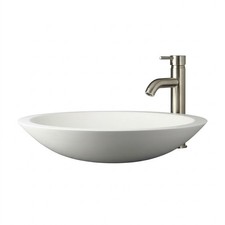Signature Hardware Rigel Resin Vessel Sink White Matte Bathroom Countertop Sink