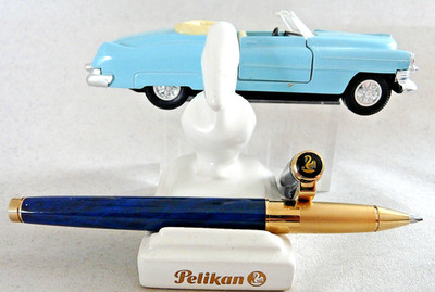 PELIKAN CELEBRY R 580 (Rollerball) Saphirblau / Gold # um 2000 # (1492S)