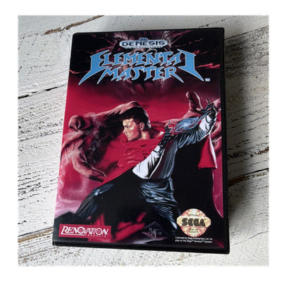 Elemental Master (Sega Genesis, Renovation, 1993) Vertical Shooter w/ Case & Art