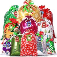 Geschenkbeutel Weihnachten 16 StüCk Mit Kordelzug 5 GrößEn 11 Designs AnhäNger