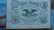 Antique Wood Cigar Box  San Felice Antique USA