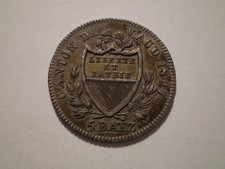 Schweiz Kanton Waadt 1827 Silber 5 Batzen 11sap54
