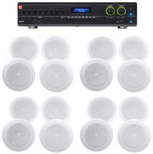 JBL VMA260 60w 8-Input Amplifier 16 8" JBL Speakers For Restaurant/Bar/Cafe