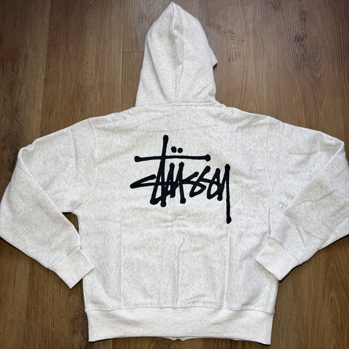Stussy Basic Grey Men Zip-up Hoodie Size S | eBay