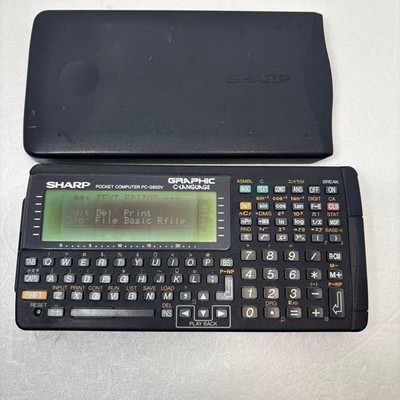 SHARP PC-G850V Pocket Computer Vintage Handheld Calculator Device Junk