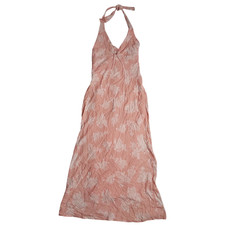 WILD FABLE WOMENS FLORAL HALTER MAXI DRESS (SIZE M) PINK FREE S&H NWT