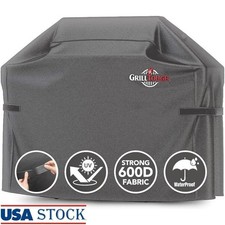 Heavy Duty BBQ Grill Cover Waterproof UV Fade Resistant Adjustable Straps Duty