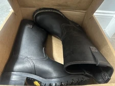 Wesco Boss Boots Black 8.5 D, Vibram Sole