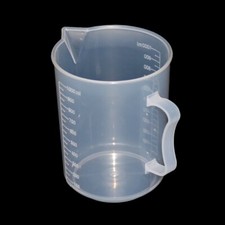 Recipiente volumétrico graduado taza medidora de plástico transparente para cocina de 1 pieza