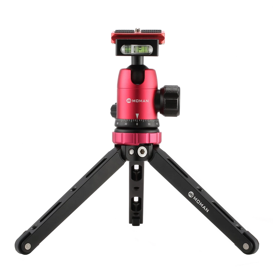 Mini trípode Moman con cabeza esférica 360° aleación de aluminio panorámica carga útil máxima 80 kg Foto 3 de 4
