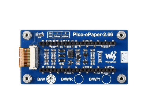 Waveshare 2.66inch E-Paper E-Ink Display Module for Raspberry Pi Pico 296×152 - Picture 3 of 5