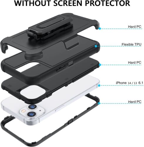 Custodia/clip cintura resistente antiurto per iPhone 16/15 Pro Max adatta a Otterbox - Foto 2 di 17