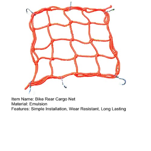 Bike Helmet Net Easy Installation Universal Fit Bicycle Rear Cargo with Holder - Picture 7 of 9