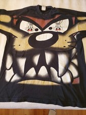 Taz Bugs Bunny 1997 Looney Tunes Vintage All Over Print T-Shirt Single Stitch