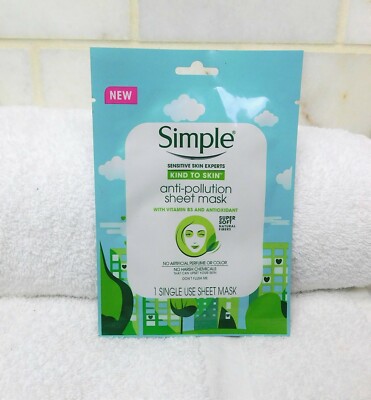 Simple Anti Pollution Sheet Mask Skin Care Sensitive Skin