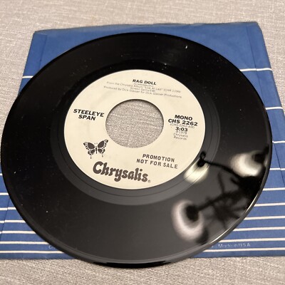 RARE 45 RPM RECORD: PROMO Rag Doll, Steeleye Span (FH)