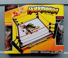 wwe wwf ljn classic superstars hulkamania ring w/bonus hulk hogan & sting figure