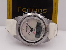 TISSOT T-TOUCH II SMARTWATCH MOP DIAMOND DIAL TITANIUM BOX&PAPERS UHR