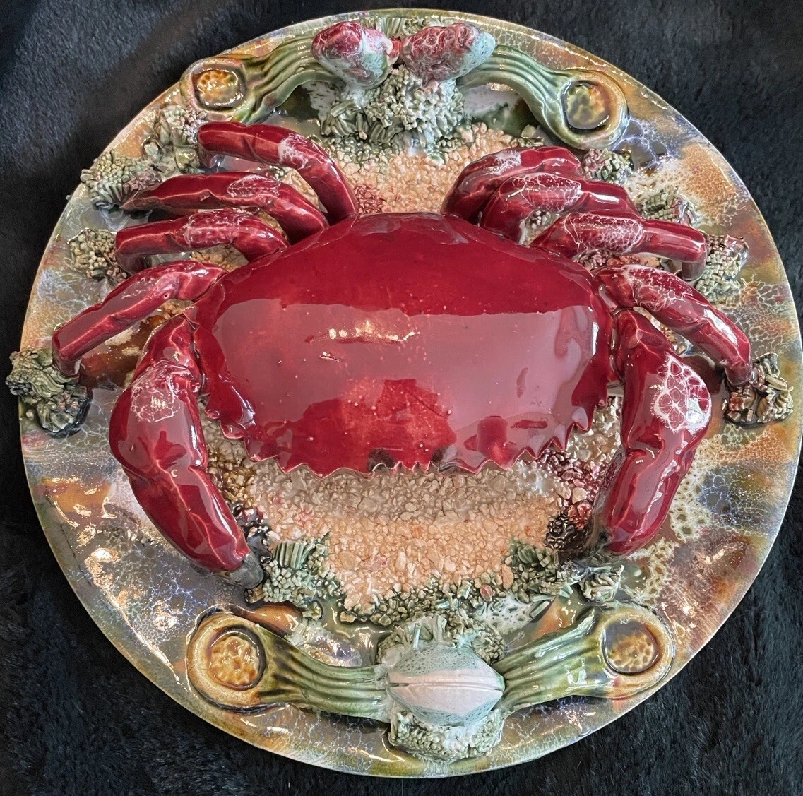Majolica Crab Plate | eBay