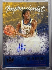 2019-20 Justin Holiday Court Kings Impressionist Ink Auto Ruby II-JHO /99 PACERS