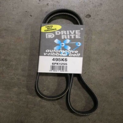 #ad #ad 495K6 Serpantine Belt Alternator Smog Drive Rite 6PK1255 $4.95