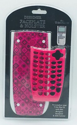 Faceplate Et étui Pour TI-84 Plus SE – Rose Vif, Noir Et Blanc, Tech Headquarters