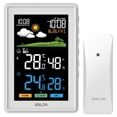 BALDR Wireless Digital Weather Station - Indoor Outdoor Thermometer Wireless ...