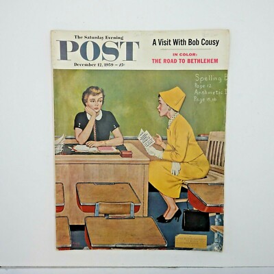 Vintage Saturday Evening Post December 12 1959 -Bob Cousy;Sammy Kahn