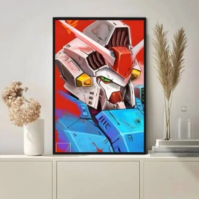 Mobile Suit of Gundam White Robot art poster canvas wall art home decor