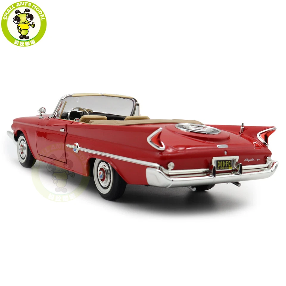 1/18 1960 Chrysler 300F Road Signature Red Diecast Model Toy Car Gifts - Image 3 of 4