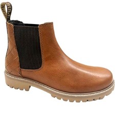 LADIES ELASTIC ANKLE DEALER BOOTS WOMENS SLIP ON LEATHER CHELSEA SHOES SIZE 3-8