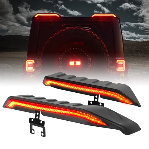 High Roof Mount Brake Turn Signals LED Tail Light For 2007-2018 Jeep Wrangler JK - Picture 1 of 10
