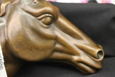 Signed Original Thomas Wall Mount Horse Head Bust Bronze Sculpture Art Deco Sale