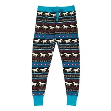 Lazy One Womens PJ Legging - Horse Fair Isle