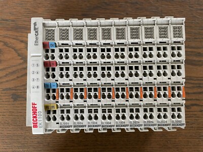 Beckhoff EK1100 EtherCAT-Koppler mit 9 Modulen 5x EL1004 3x EL2024 1x EL3202