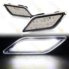 FIT 12-14 MERCEDES W204 C180 C250 C300 CLEAR LENS WHITE LED SIDE MARKER LIGHTS
